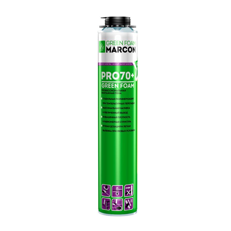 Пена монтажная профессиональная MARCON PRO 70+ Green Foam 