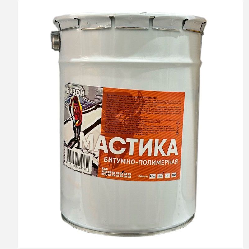 Мастика битумно-полимерная 20 кг Бизон