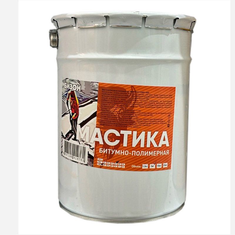 Мастика битумно-полимерная 10 кг Бизон