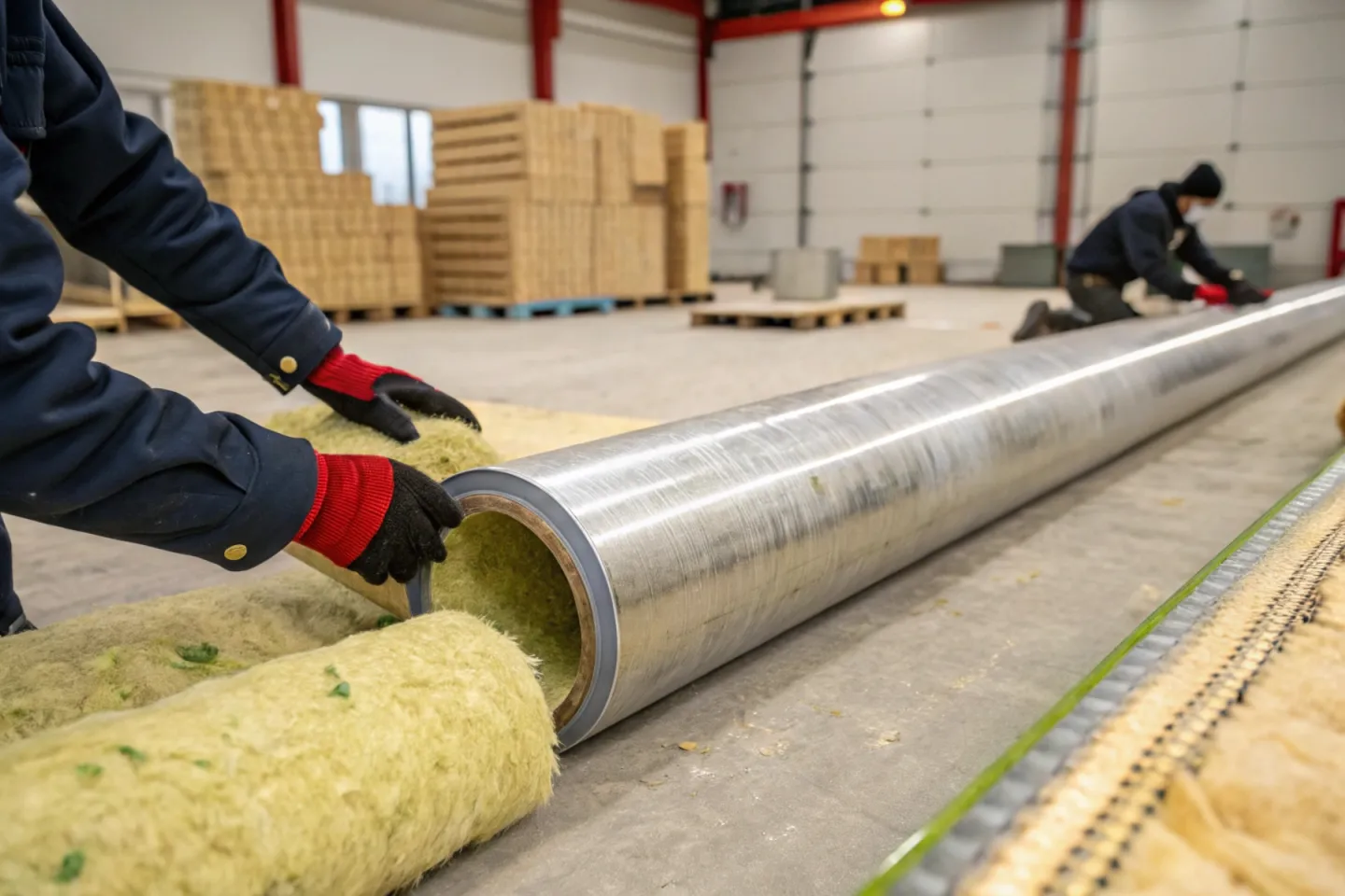 Утеплитель Rockwool Цилиндр 100 ДМ D28 T40 кашир/фол минеральный (техническая теплоизоляция)